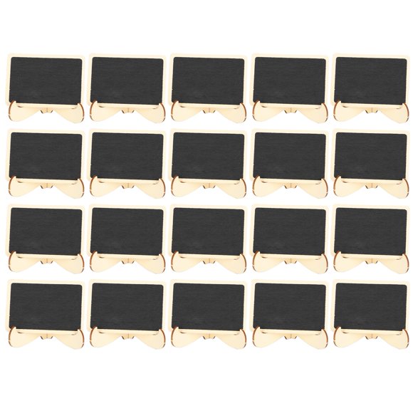 Garosa Mini Chalkboard Signs, 2 Set Total 20 Pack Wood Mini Chalkboard Signs, Place Cards Chalkboard For Weddings Birthday Parties Plant Decoration Sign,Food Label