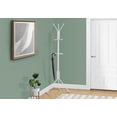 thumbnail image 3 of Monarch Specialties Coat Rack, Hall Tree, Free Standing, Hanging Bar, 6 Hooks, Entryway, 68"h, Bedroom, Metal, White, Contemporary, Modern, 3 of 4