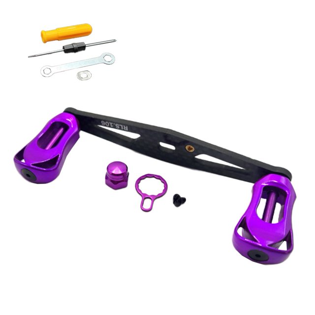 Poignée de Bascule pour Moulinet Baitcasting Poignée de Bascule en Fibre de Carbone avec Prise et Roulement pour Moulinet DAIWA à Planche Droite Accessoires