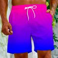thumbnail image 2 of FAIWAD Mens Gradient Shorts Quick Dry Elastic Waist Beach Shorts Workout Sports Lightweight Sweatpant, 2 of 9