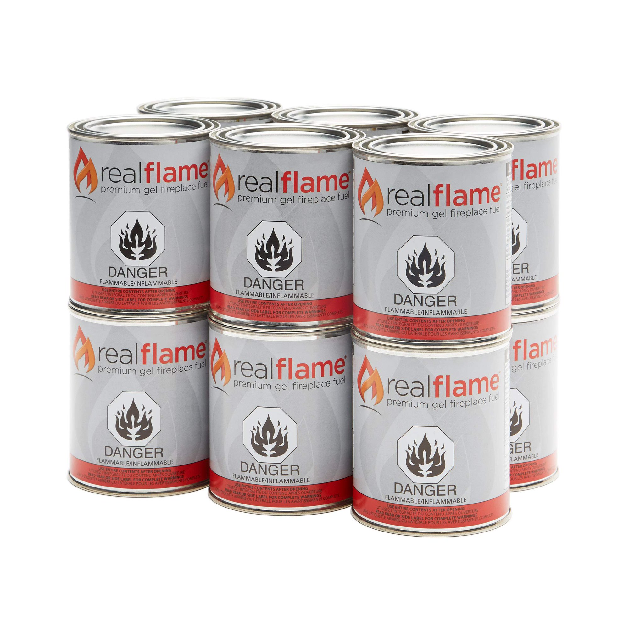 Real Flame Gel Fuel Cans - 12-Pack - Gelled Isopropyl Alcohol for