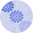 thumbnail image 1 of Ahgly Tapis Rond Lavable en Machine Intérieur Transitionnel Bleu Lavande, 5 Pieds Rond, 1 of 7