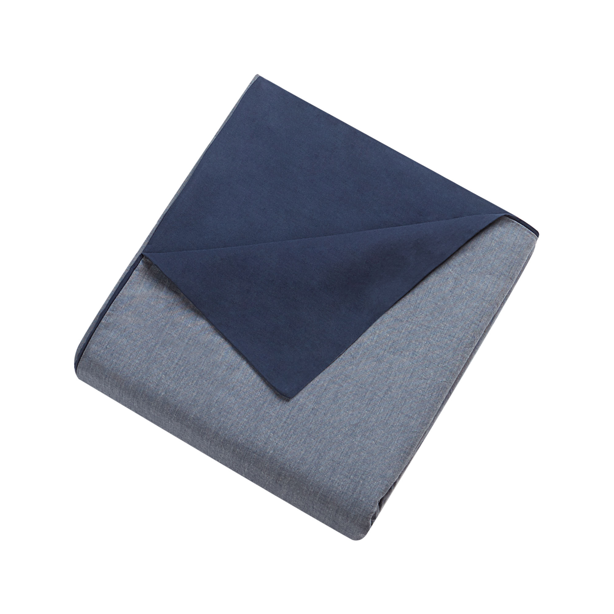 HOMETRENDS 3-Piece Blue Chambray Duvet Cover Set, King