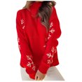 thumbnail image 2 of Dvkptbk Chandails de Noël pour Femmes Mode Femmes Chandail à Manches Longues Col Rond Décontracté Vêtements en Solde, 2 of 5