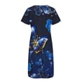 thumbnail image 5 of Robes d'Été Grande Taille pour Femmes 2024 Décontractées à Manches Courtes à Col en V Robe Imprimée Robe Ample Économisez jusqu'à 65 % de Rabais!, 5 of 5