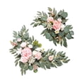thumbnail image 2 of Abbracc 2 Pieces Artificial Wreath Artificial Floral Swag Simulation Garland Flower Swag R, 2 of 9