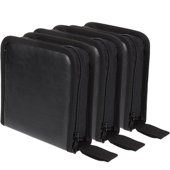 KAKOWELY 3 Pcs Étuis à CD Étui à DVD Étui à CD Portable à Fermeture Éclair Porte-Disques 40 Disques Portefeuille Sac,6.3x"X6.1"X1.77 Pouces