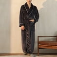 thumbnail image 4 of Timegard Womens Bathrobe Long Sleeve Lapel Neck Nightgowns Long Plush Robes Fall Winter Warm Comfy Robe, 4 of 5