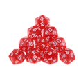 thumbnail image 2 of 10pcs Acrylique Numéro D20 Vingt Fournitures de Jeu Face Rouge, 2 of 7