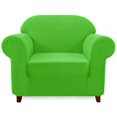 thumbnail image 1 of 2024 Solid Print Polyester Loveseat Slipcover  Chocolate, 1 of 6