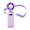 thumbnail image 2 of weibbin Portable Handheld Fan with Fully Transparent Body Colorful LED Lanyard 3 Wind Speeds Night Light USB Rechargeable for Travel Beach, 2 of 5