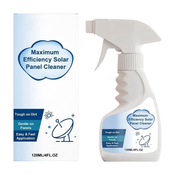 Aqestyerly Vaporisateur Nettoyant pour Panneaux Solaires Non Acide, Solution de Nettoyage à Haute Mousse pour Panneaux Photovoltaïques, Trousse d'Entretien pour Cellules Solaires 120 ml