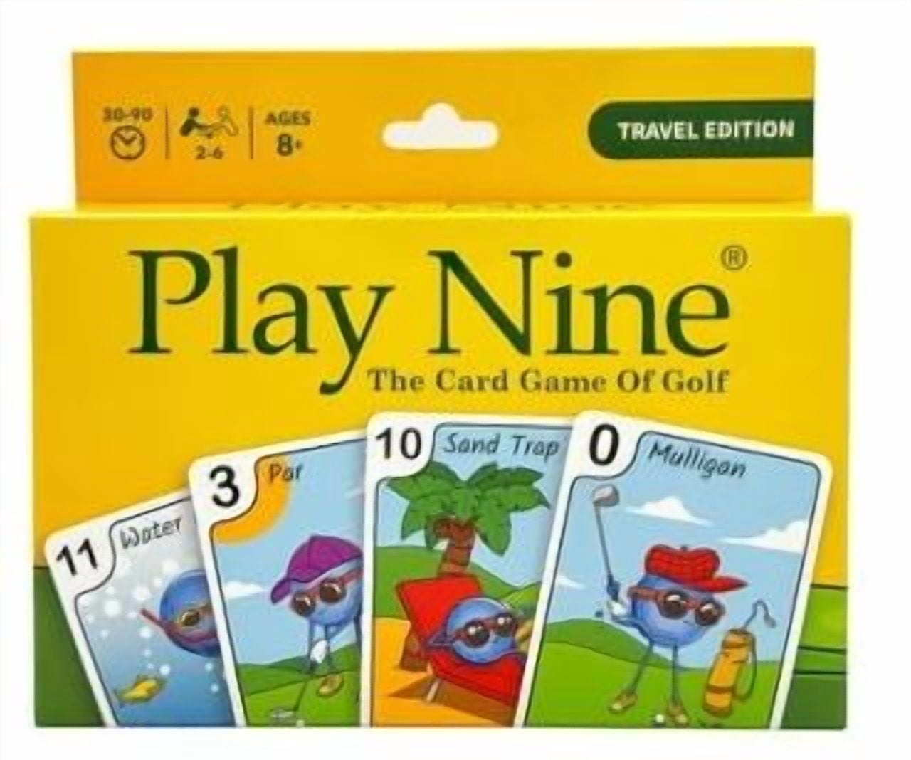 Play Nine Card Game - Travel Edition - Version Multilingue - 2-6 Joueurs - Un Jeu de Cartes Familial par Bonfit - 30-90 Minutes de Jeu -  À Partir de 8 Ans