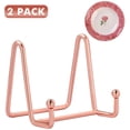thumbnail image 3 of Rose glod Decorative Plate Stand Holder Picture Frame Stand Easel Display Stand, 3 of 7