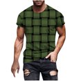thumbnail image 2 of Qertyioot Hommes Imprimer Manches Courtes Col Rond T-shirt Casual Mode Manches Courtes Dégagement, 2 of 5