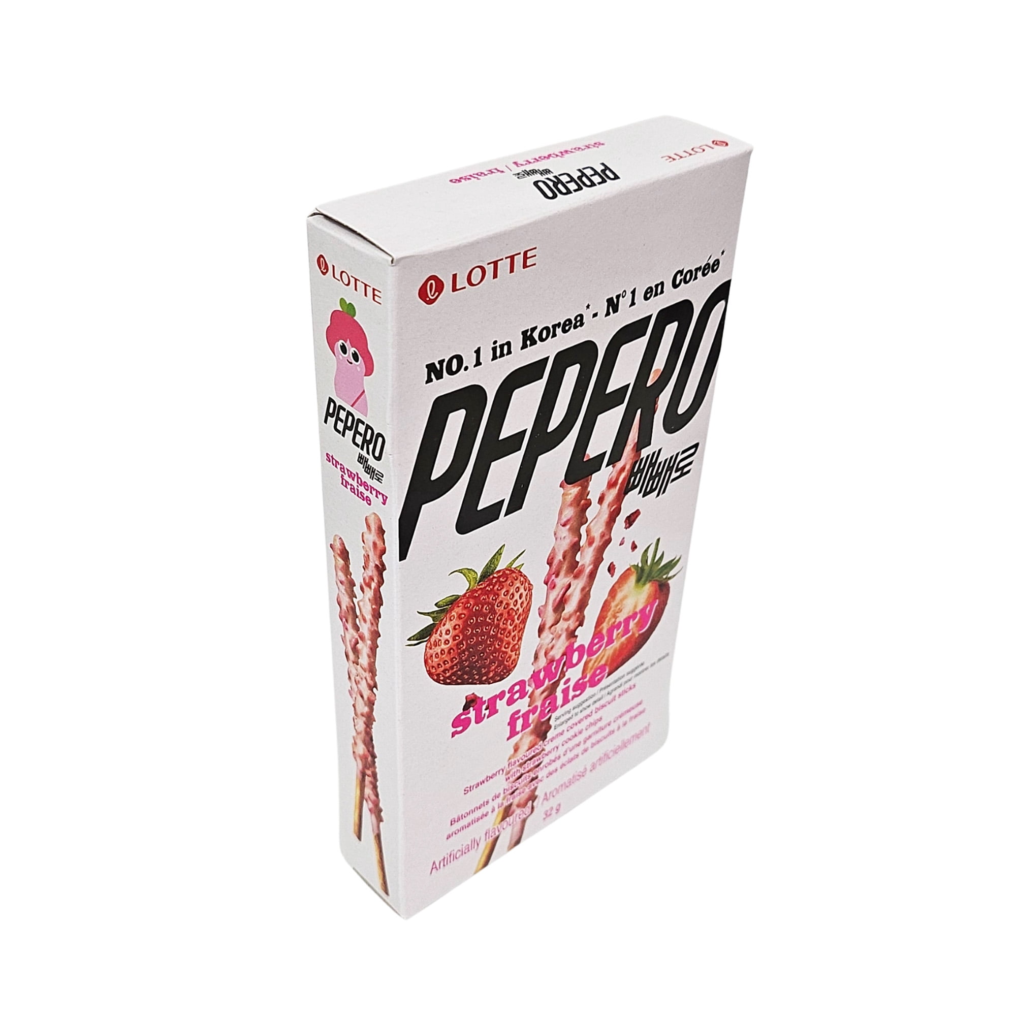 Bâtonnets de biscuits Lotte Pepero - Biscuits à la fraise
