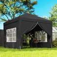 thumbnail image 2 of Outsunny 10'x10' Outdoor Pop Up Party Tent with Carrying Bag Black, 2 of 10