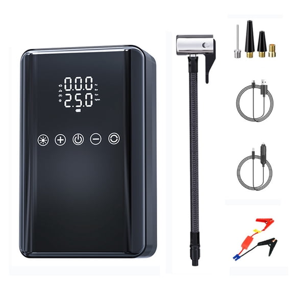 Battery Jump Starter,Portable Car Jump Starters and Inflator Pump 150Psi 6000A 60W 12V Car Jump Starters Pack 5.0L Gas/3.0L Diesels Engines with Lcd Display Lights Type-C Charger