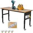 thumbnail image 1 of Kojooin Établi Réglable de 48 Pouces, Banc de Travail Polyvalent à Roulettes Robuste avec Roues et Panneau Perforé, Capacité de Charge de 2200 Lb, Hauteur Réglable de 29 Pouces-40 Pouces pour Atelier, Bureau, Garage, Maison, 1 of 8