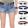 thumbnail image 4 of facefd Ceinture Sans Boucle Invisible Alliage Mode Durable Commodité Élastique Unisexe Homme Multicolore Accessoire DIY Jeans Bande Imprimé Blanc, 4 of 9
