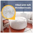 thumbnail image 4 of Ultimate Sack 5ft Bean Bag Chair and Footstool, Oversized Lounger, Red Suede, 4 of 6