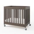 thumbnail image 1 of Boutique Compact Folding Mini Crib, Gray, 1 of 11