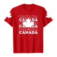 thumbnail image 4 of Fgnfyis T-Shirts Graphiques pour Femmes pour l'Été, Tenue Décontractée, Confortable, Manches Courtes, Col Rond, Tee avec Imprimé Patriotique de la Fête du Canada, T-Shirts pour Femmes Rouge m, 4 of 4