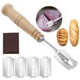 thumbnail image 1 of WinWay Wooden Handle Sourdough Bread Scoring Lame Bread Slashing Tool with 5Pcs Blades Bakers Lame Dough Scoring Cutter, 1 of 10