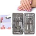 thumbnail image 1 of Fosa 19pcs Stainless Steel Grooming Kit, Manicure Nail File, Nail Clipper, Facial For Travel Light Weight Grooming, 1 of 8