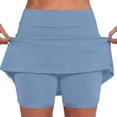 thumbnail image 1 of WEAIXIMIUNG Rallonge de Pantalon de Maternité Jupe-Short Taille Mi-Haute pour Femmes avec Poches / Jupe-Short Décontractée Active Deux Pièces, 1 of 7