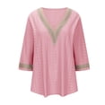 thumbnail image 5 of HVOBTTY Chemises Confortables à Manches Longues pour Femmes, Veste de Complet Décontractée Unie pour Femmes Rose, P, 5 of 5