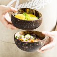 thumbnail image 2 of 2Pcs Coconut Shell Bowl Soup Salad Noodles Rice Fruit Dish Container Handicraft, 2 of 7