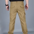 thumbnail image 5 of YOIAVAIOY Pantalon Cargo Tactique pour Hommes Résistant à l'Eau en Ripstop Pantalon de Randonnée Léger Pantalon de Travail d'Extérieur avec Multiples Poches Or TTTTG, 5 of 5