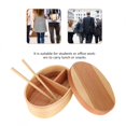 thumbnail image 4 of LHCER 1Layer Bento Box Wood Lunch Box Wooden-Sushi Tableware Bowl Food Container, Wood Lunch Box, 4 of 8