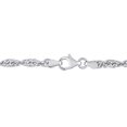 thumbnail image 2 of Miabella Sterling Silver Singapore Chain Necklace, 2 of 4