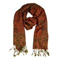 thumbnail image 1 of Peach Couture Châle Enveloppant Élégant Réversible à Motif Cachemire Pashmina, 1 of 1