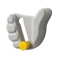 thumbnail image 1 of Kyusrd Summer All Home Savings!Palm Mop Rack Card Seat No Constant Hook Strong Punch Mop Clip Bathroom Wall Mount, 1 of 2