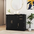 thumbnail image 2 of Costway 40" Sideboard Buffet Cabinet Modern Kitchen Storage Organizer with 2 Drawers Black, 2 of 10