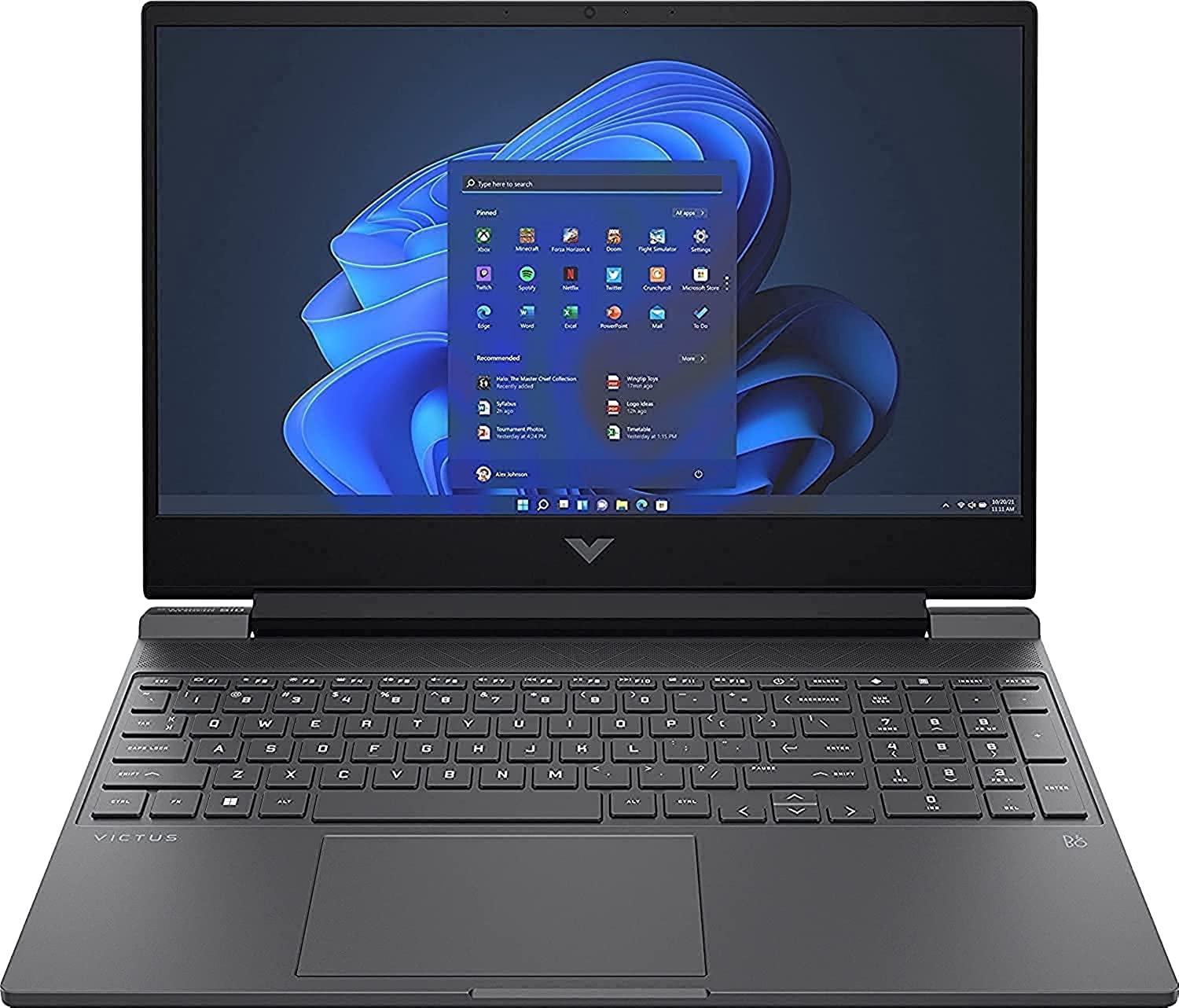 Refurbished (Good) HP Victus 15.6" FHD Gaming Laptop (Intel Core i7-12650H, 16GB RAM, 512GB SSD, Windows 11, NVIDIA GeForce RTX 3050 Ti) - Silver (15-fa0032dx)