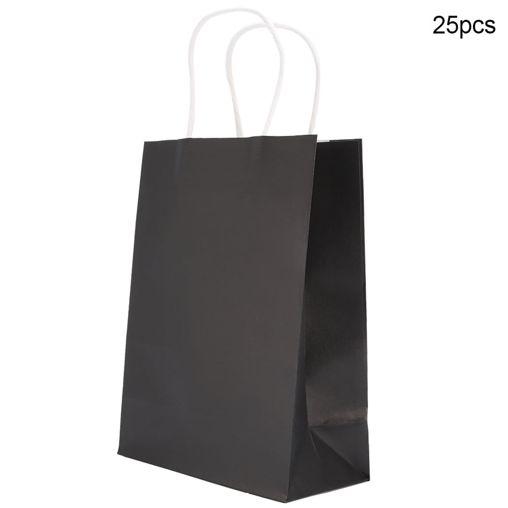 25 PCS Kraft Paper Gift Bag With Handle for Wedding Candy Favor Bag Durable Large Capacity  Perfect for Parties Shopping Outgoing