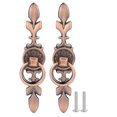 thumbnail image 1 of Pendant Handle, 2 Sets Ring Pull Round Single Hole Handles Ring Pull, Modern And Simple Shape, Easy To Install, For Wardrobes Drawer Furniture 231 Large Antique Copper, 1 of 8