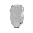 thumbnail image 2 of BLISSFUL STEP Sandales pour Femmes à Plateforme Compensée à Paillettes Sandales à Enfiler Argent 8,5, 2 of 7
