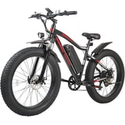 Wheelspeed 26" X 4.0" Fat Tire Electric Bike for Adults, 500W Motor 48V 696Wh Battery 85km Long Range 32km/h Electric Bicycle Mountain Bike, Shimano 7-Speed Gear Snow Beach E-Bike