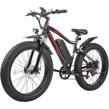 Wheelspeed 26" X 4.0" Fat Tire Electric Bike for Adults, 500W Motor 48V 696Wh Battery 85km Long Range 32km/h Electric Bicycle Mountain Bike, Shimano 7-Speed Gear Snow Beach E-Bike