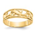 thumbnail image 1 of Bague Bande Triple Dauphin en Or Jaune 14K, 1 of 2