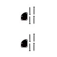 thumbnail image 4 of ZLight 4 Holes Electric Guitar Neck Plate Mounting with Screws Replacement Metal Instrument Repair Board for Professional Black 2Set, 4 of 6