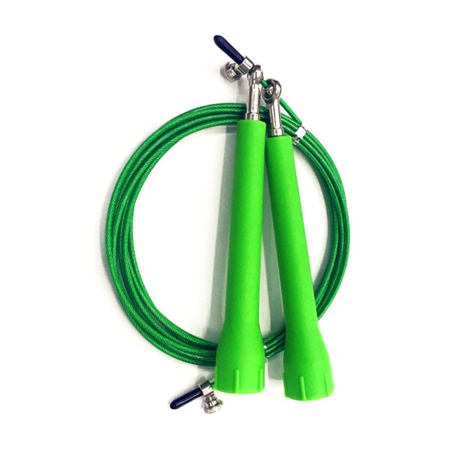 ZheElen Speed Skipping Wire Rope Indoor Outdoor Jumping Rope Weight Loss Exercise Home Gym Workout Tool, Green
