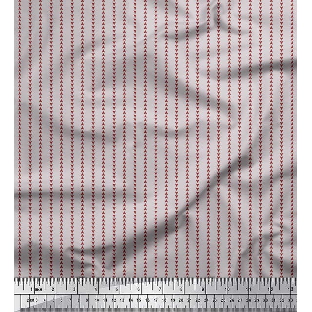 Soimoi Georgette Viscose Fabric Triangle Shirting Print Fabric by The Yard 42 Inch Wide