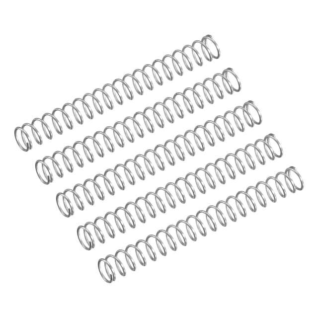 Unique Bargains Compression Spring, 5 Pack 304 Stainless Steel, 3mm OD, 0.3mm Wire, 25mm Length