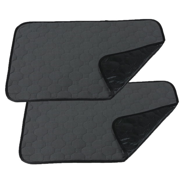 2 Pcs Tapis Pipi pour Chien Couche d'Entraînement pour Chien Tapis Absorbant Lavable. Deux Tapis Pipi pour Chien Gris Foncé Réutilisables et Lavables avec une surface Matelassée Hexagonale, Tissu Absorbant et Endos Anti-Fuite. Idéal pour l'Entraînement des Animaux, la Protection des Meubles et l'Utilisation en Voyage. Lavable à la Machine pour Plus de Commodité.